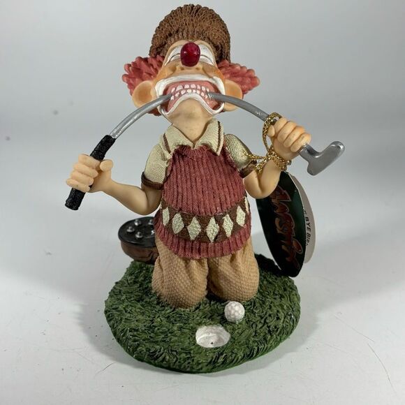 Vintage Slapstix Bye Bye Birdie Golfer Clown Figurine 4 ⅝” Tall 1997 Cast Art‎ - Picture 1 of 5
